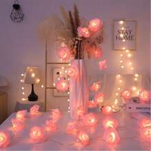 1PC 1.5M-10LED/3M-20LED Rose Battery Box String Light, Suitable For Indoor, Bedroom, Birthday, Wedding, Party Decoration,Autumn Decoration - Multicolor - View 10