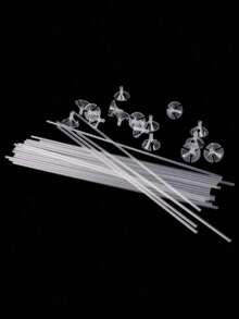 100 piezas de hebillas de plástico y soportes transparentes minimalistas para globos para uso en fiestas - Multicolor - Ver 9