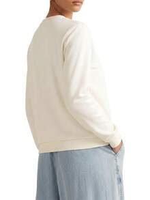 Tommy Hilfiger Essential Women's Sweatshirts White - Ecru - View 2