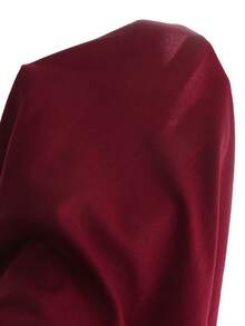 1 pièce, manches courtes, décontracté, imprimé décalé, printemps et été, ensemble de déplacement pour adolescentes, pantalon droit sport et décontracté, ensemble deux pièces léger et confortable à manches courtes. - Rouge foncé - Voir 6