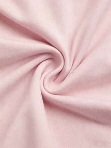 Franclia Women's Spring/Summer New Apricot Cinched Waist Raglan Sleeve Wide Collar Metal Buckle Decor Casual Outgoing Commute Vacation Date Top Tee - Baby Pink - View 4