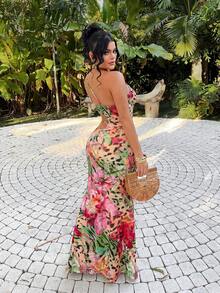 SHEIN SXY Váy in họa tiết gợi cảm khoét lỗ cho kỳ nghỉ - Nhiều màu - Xem 2