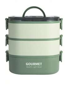 SHEIN 800/1400/2000 Milliliter Multi-Color Bento Box Set, Reusable, Leak-Proof Bento Box With Three Layers, No BPA Lunch Box, Insulated Bento Box, School Bento Box, Office Lunch Box, Travel Bento Box, Stackable, For Microwave, Dishwasher, And Refrigerator, Bento Box - Multicolor - View 21