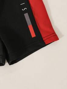 SHEIN Playful Pals 婴儿撞色 Polo 领短袖套装 - 彩色 - 查看 8