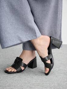 CUCCOO BIZCHIC Giày sandal cao gót thời trang nữ - màu đen - Xem 3