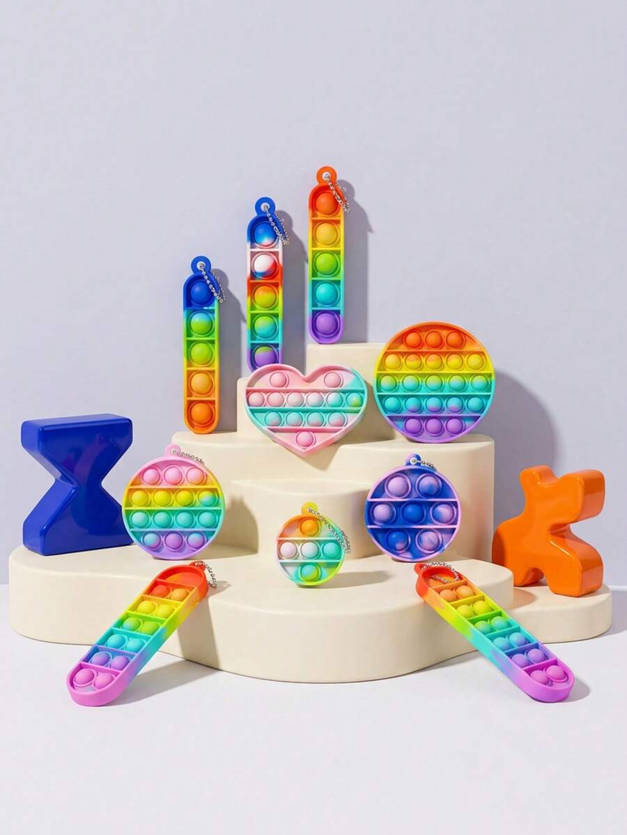 MINKOJA MINKOJA Jucării Pop Fidget, Cadouri de Ziua Îndrăgostiților, Jucării pentru petreceri, Mini bule de aer cald, Jucării senzoriale în vrac, Cadouri de ziua de naștere, Premii pentru clasă, Umpluturi pentru pungi cu bunătăți, Cadouri de Paște, Cadouri pentru întoarcerea la școală, Cadouri de iarnă, Cadouri de primăvară, Cadouri de Ziua Păcălelilor - Multicolor - Vizualizare 1