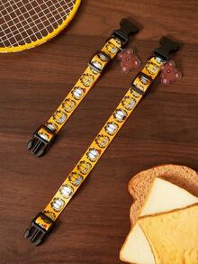 GARFIELD | SHEIN 1 Set Tali dan Kalung Perjalanan Hewan Peliharaan Bermotif Kartun, Kalung, Tas Penyimpanan Portabel, Berbagai Ukuran untuk Dipilih, Panjang Tali Dapat Diatur, Cocok untuk Kucing dan Anjing, Gar Field - Coklat - View 3