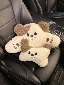 1 pieza Almohada de reposacabezas para coche - Un par de adorables almohadas con forma de perro para asientos de coche, que proporcionan soporte para el cuello y la espalda lumbar, perfectas para mejorar la comodidad durante los viajes en coche, Almohada para coche - Multicolor - Ver 6