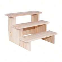 1Pc Wooden Multilayer Riser Display Rack Multifunction Jewelry Dessert Cupcake Collectibles Storage Stand Organizers Window Showcase Valentine's Day Back To School - Wood Color - View 15