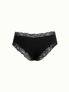 Bonmuse 5pcs Solid Color Lace Trim Striped Women's Triangle Briefs, Sexy & Breathable - Multicolor - View 15