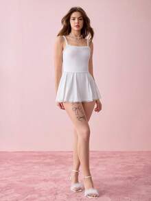1pc Women's Printed Sheer Pantyhose With Bowknot Detail, Spring/Summer - Apricot - View 5