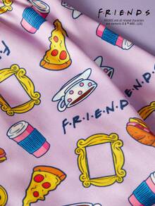 PETSIN FRIENDS X 1pc Purple Fun Coffee Key Full Print Pet Jumpsuit, Skin Friendly, Breathable, Anti Shedding, Wrapped Edge, Wrist Protection, Pet Jumpsuit - Multicolor - View 7