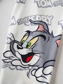 TOM & JERRY X SHEIN 男童圆领短袖T恤和修身长裤家居服套装 - 彩色 - 查看 8