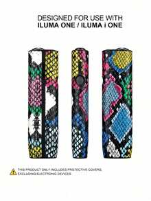 1 pieza Estuche de protección contra caídas de 12 * 3,5 cm adecuado para IQOS ILUMA ONE, estuche protector adecuado para IQOS Iluma I One, accesorios de moda con estampado animal PU, completamente protegido, absorbe impactos, antideslizante - Multicolor - Ver 21