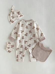 Loomiva Casual Colorblock Patchwork Newborn Baby Gift Set - Multicolor - View 4