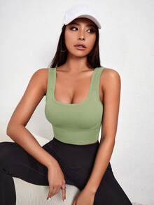 Breezaya Medium Support Seamless Sports Bra - Mint Green - View 4
