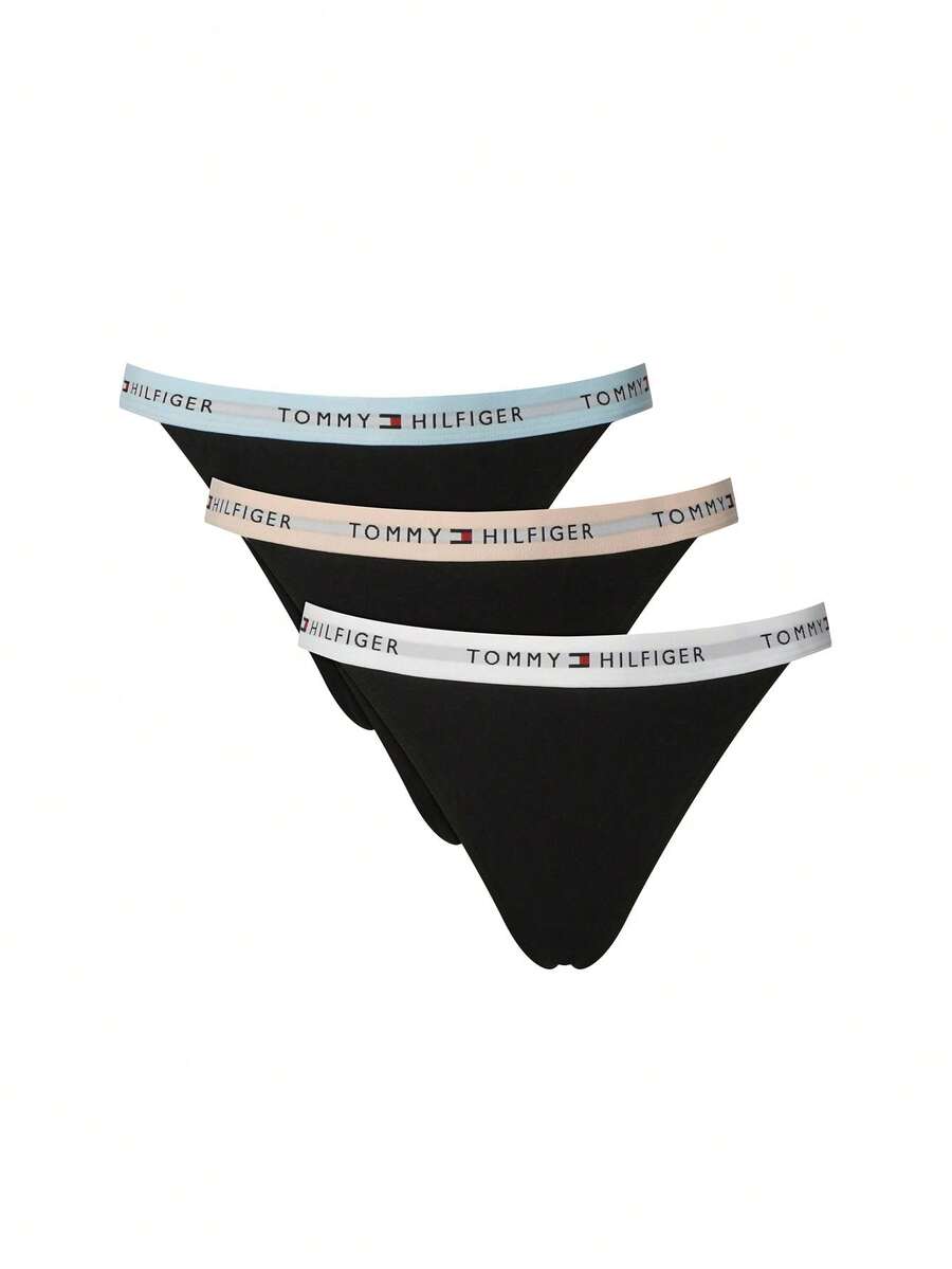 Essentials 3 Pack Women Thong - Pale Pink/Keepsake Blue/White - View 1