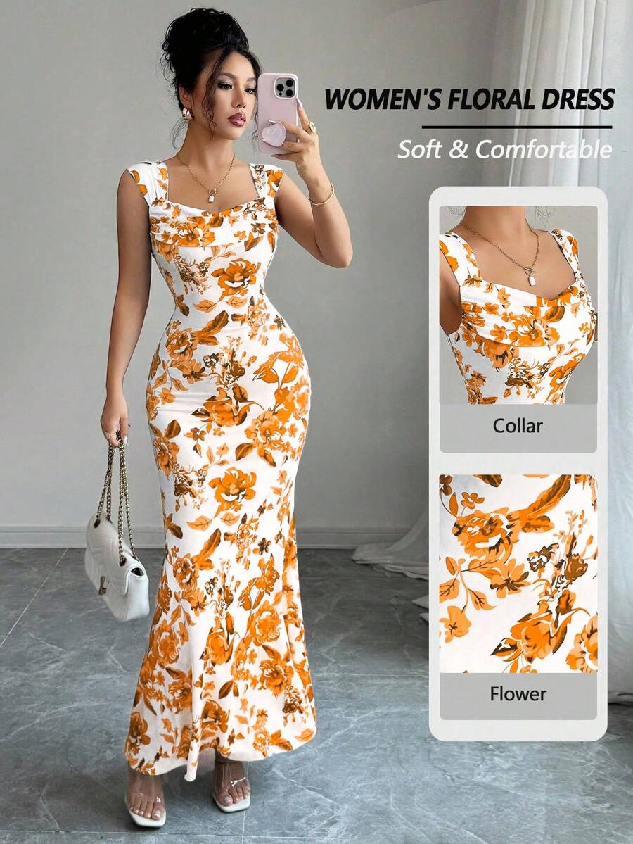 Elenzga A Sleeveless Long Dress For An Elegant Summer Vacation For Ladies - Multicolor - View 1