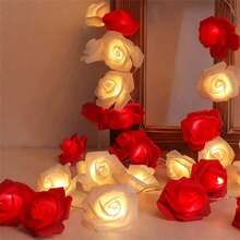 1PC 1.5M-10LED/3M-20LED Rose Battery Box String Light, Suitable For Indoor, Bedroom, Birthday, Wedding, Party Decoration,Autumn Decoration - Multicolor - View 3