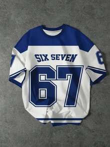 SHEIN 休闲简约卡通字母印花短袖T恤，适合夏季穿着 - 白色 - 查看 3