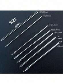 Disposable Sterile Body Piercing Needle Steel Sterile Disposable Ear Nose Navel Nipple Lip Piercing Tool - Silver - View 21