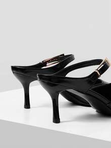 Mnmlis Women Heeled Sandals Summer Shoes - Black - View 3