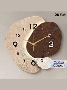 1 PIEZA Reloj de pared decorativo abstracto y creativo, movimiento de cuarzo súper silencioso, sin tic-tac, adecuado para decorar relojes en salas de estar, dormitorios, oficinas, restaurantes y cafeterías, regalo decorativo perfecto para amigos y familiares, decoración del hogar, decoración de la habitación - 1pc - Ver 3