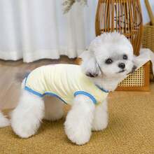 PETSIN Roupas para Animais de Estimação, Roupas para Cachorros, Roupas para Gatos de Quatro Patas, Macacão Casual, Macacão Novo para Primavera e Verão para Animais Pequenos, Macacão com Fivela de Tração, Suprimentos para Animais de Estimação, Macacão Casual - Multicolorido - Visão 24
