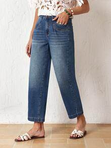 EMERY ROSE Quần jean skinny nữ đa năng, thích hợp mặc hàng ngày đi làm. - Màu xanh lam - Xem 3