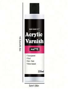 Bộ sơn phủ acrylic đa năng 60/120/250ml - Chất phủ gốc nước với độ bóng và độ mờ, chống tia UV, chống nứt vỡ, thích hợp cho các tác phẩm nghệ thuật trên gỗ, đất sét, giấy, kim loại, nhựa, da và vải. - trắng - Xem 15
