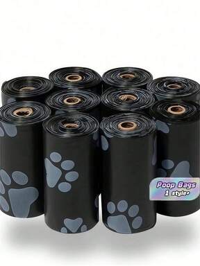 SHEIN Extra Thick Dog Poop Bags - Leak Proof & Waste-Free Pet Waste Bags For Outdoor Adventures, Camping & Travel (Convenient & Portable For Dog Owners, Random Roll Core Does Not Affect Quality)