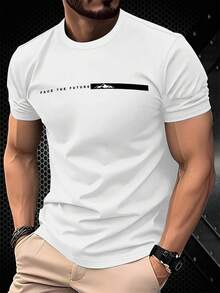 Manfinity Homme 3件套男士修身休闲短袖T恤，简约百搭圆领T恤套装 - 紅色 - 查看 5