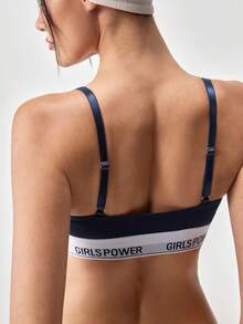 Loungeista 1pc Women Front Closure Sports Bra - Navy Blue - View 2
