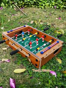 Juego de futbolín de mesa de madera en miniatura para 2 jugadores, fútbol de escritorio para diversión familiar, actividad de ocio para adultos, ideas de regalo para temporada festiva y cumpleaños, imprescindible para noches de juegos en casa - Marrón - Ver 15