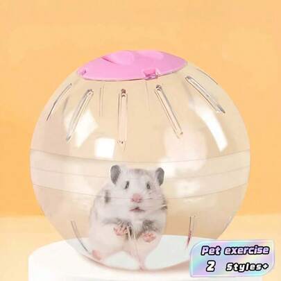 Bola de ejercicio linda para hámster, bola transparente para correr de hámster, rueda pequeña para mascotas hámster con colores aleatorios - Juguete divertido y de actividad para hámsters, gerbilos, ratones