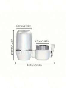1Pc Sink Water Filter, Faucet Water Filter (No Light), Activated Carbon Faucet Water Filter To Remove Chlorine, Limescale, Heavy Metals And Odor - White - View 7
