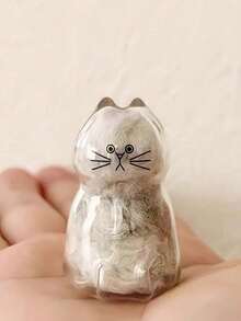 透明猫毛胶囊吊坠，带爪印，纪念走失爱猫的钥匙扣，定制宠物毛发吊坠，送给爱猫人士的贴心礼物，独特的包包挂饰和房间装饰纪念品 - 彩色 - 查看 16