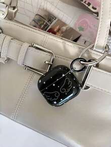 Vintage Star Angel WingCase With Strap, Unique Design For 2/3/Pro/4, Creative Protective Cover For Girls, Cute Hard Shell With Keychain - Black - View 9
