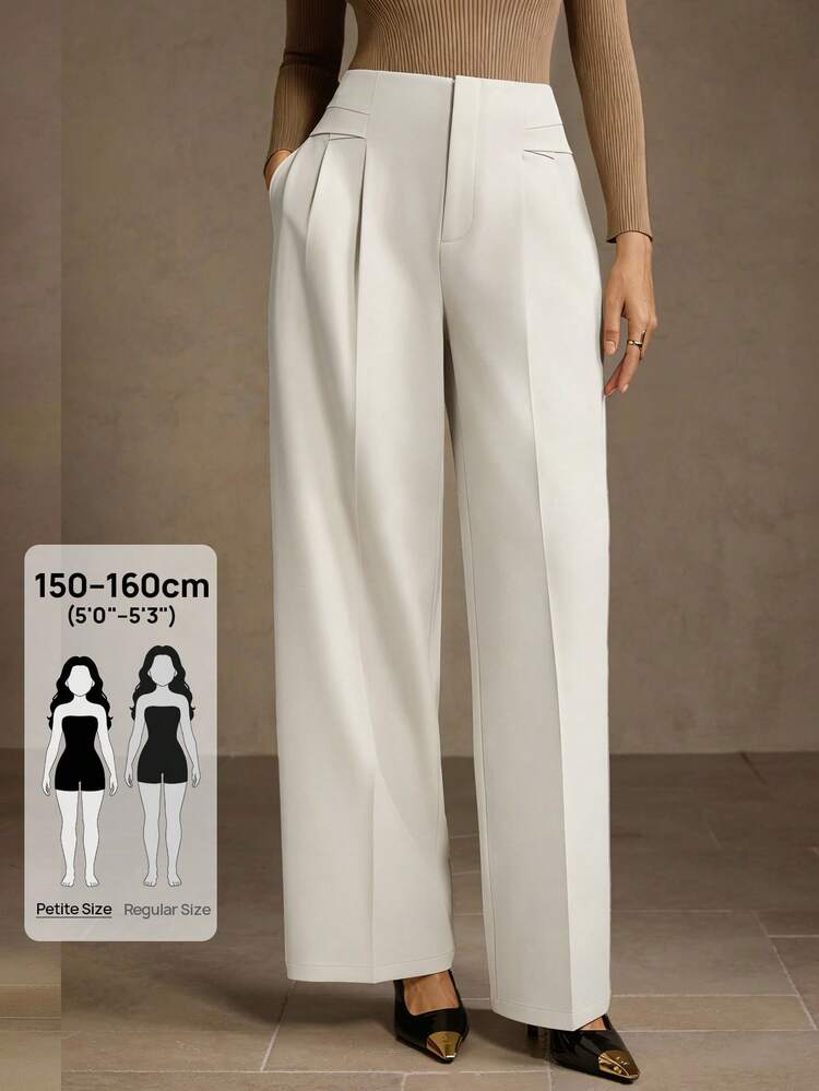 WOMEN'S SOLID COLOR FOLD PLEATED CASUAL PANTS, VERSATILE FOR COMMUTING