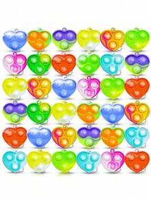MINKOJA MINKOJA Jucării Pop Fidget, Cadouri de Ziua Îndrăgostiților, Jucării pentru petreceri, Mini bule de aer cald, Jucării senzoriale în vrac, Cadouri de ziua de naștere, Premii pentru clasă, Umpluturi pentru pungi cu bunătăți, Cadouri de Paște, Cadouri pentru întoarcerea la școală, Cadouri de iarnă, Cadouri de primăvară, Cadouri de Ziua Păcălelilor - Multicolor - Vizualizare 11