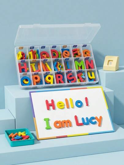 MINKOJA MINKOJA Children's Educational Magnetic Stickers - Letter And Number Fridge Magnets, Learning Toys For Boys And Girls Aged 3 , Kids Toys - Children's Holiday And Birthday Gifts