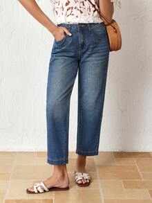 EMERY ROSE Quần jean skinny nữ đa năng, thích hợp mặc hàng ngày đi làm. - Màu xanh lam - Xem 7