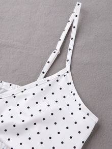 SHEIN Holidaya Áo tank top và áo hai dây dành cho nữ - trắng - Xem 3