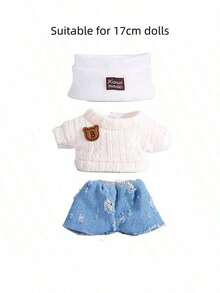1PC Cute Fashion Daily Wear Outfit Set With Shoes Accessories For Mini Art Designer Doll Dress Up Gift – Soft Fabric Casual Clothes, Easy To Wear & Take Off, Perfect Replacement Costume For Small Collectible Figurines, Ideal Birthday Holiday Present & Room Display Decoration For Decorations Lovers - multicolor - View 14