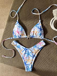 Swim Mod Bộ bikini hai mảnh màu trơn dành cho nữ, trang trí kim loại, gợi cảm, thích hợp cho mùa hè. - Nhiều màu - Xem 5