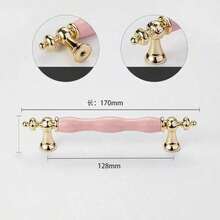 2Pcs Cute Pink Ceramic Handles With Zinc Alloy Base - Vintage Style, Suitable For Dresser Drawers, Wardrobes, Antique Cabinets - Ideal For Home Decoration - Multicolor - View 7