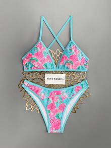 Swim Mod 2026 Spring/Summer Fashionable Sexy & Slimming Colorful Shell Design Bikini Swimwear, Perfect For Beach Vacation - Multicolor - View 2