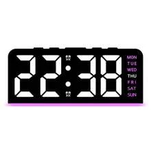 1pc Multi-Color Base Digital Multi-Function LED Alarm Clock, USB Digital LED Display Electronic Alarm Clock, Displaying Temperature Date Sleep 12/24 Hour Time, Home Decor, Bedroom Decor, Dimmable Brightness (Batteries Not Included), Home Decoration, Room Decor, Holiday Gift, Birthday Graduation Gift - Multicolor - View 12