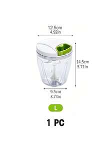 1pc Kitchen Vegetable Chopper,Multi-Functional Manual Food Processor Vegetable Chopper, Portable Hand Pull String Garlic Mincer Onion Cutter For Veggies, Ginger, Fruits, Nuts, Herbs, Etc., (500ml, 900ml Two Sizes Available)White, Christmas - White - View 11