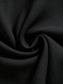Elenzga Women Summer Classy Elegant Cream Black Overlapping 2 In 1 Pants,Winter Work Office Colorblock Commuter Side Zipper Easy On/Off Casual Versatile Pants - Black - View 3
